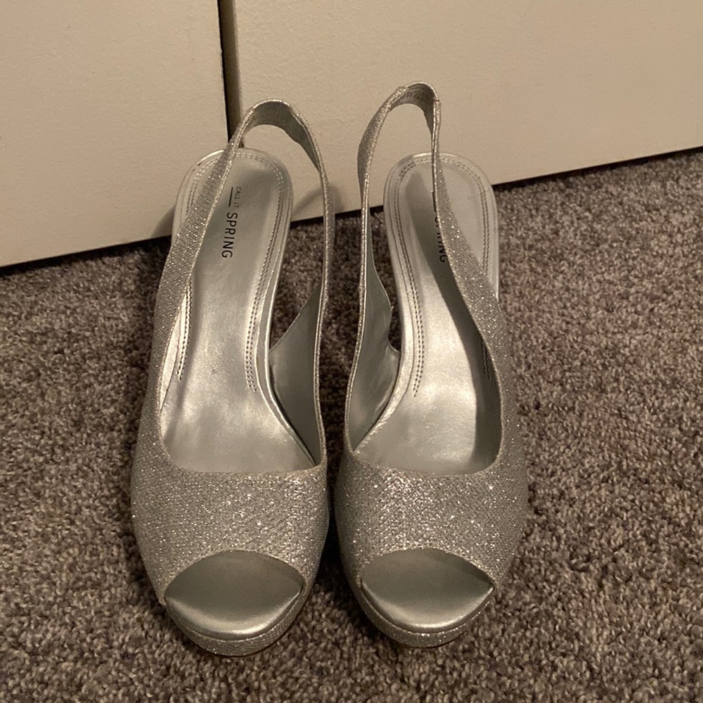 Silver High Heels